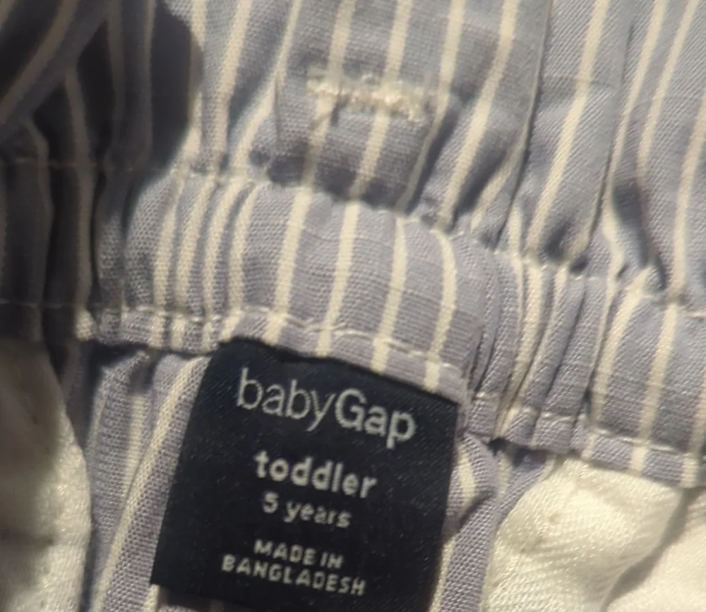 Striped Girl's Shorts in Light Blue (5yo)